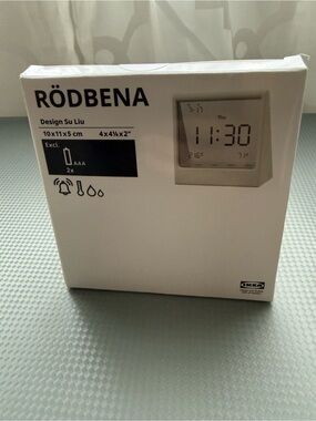 RÖDBENA White Digital Alarm Clock by IKEA